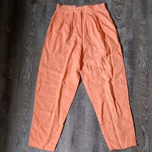 Vintage Linen Coral Trousers